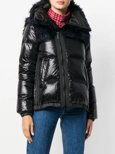 Shop Sacai Padded Winter Jacket - Black