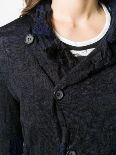 Y'S OFF-CENTRE BUTTON JACKET - 蓝色