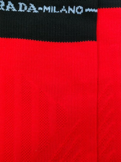 Shop Prada Gestrickte Socken - Rot In Red