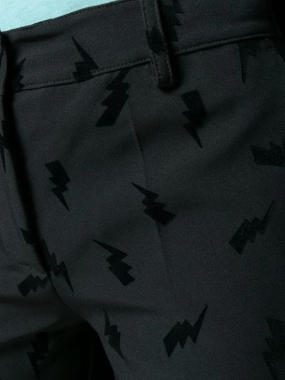 P.A.R.O.S.H. LIGHTNING BOLT PRINT TROUSERS - 黑色