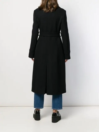 Shop Stella Mccartney Double-breasted Wool Coat In Black