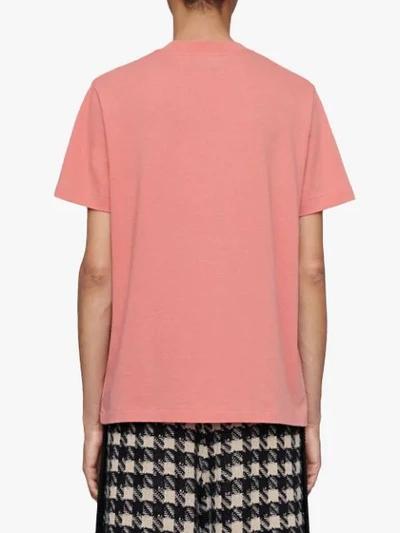 Shop Gucci T-shirt With  Lamb In Pink