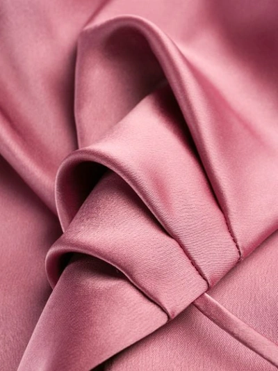 Shop Nanushka Satin Wrap Dress In Pink