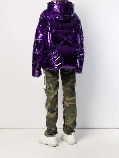 Shop Khrisjoy Gefütterte Jacke Mit Reissverschluss In Purple