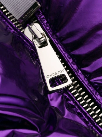 Shop Khrisjoy Gefütterte Jacke Mit Reissverschluss In Purple