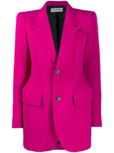 Shop Balenciaga Hourglass Structured Jacket In Pink