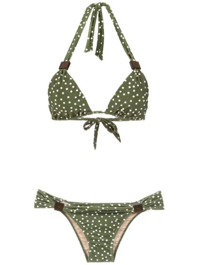 Shop Adriana Degreas Mille Punti Bikini Set - Green