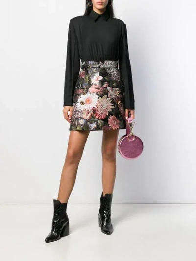 Shop Dolce & Gabbana Floral Print High-waisted Skirt In Black