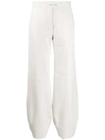 Shop Off-white Touch Strap Trousers In Neutrals