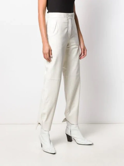 Shop Off-white Touch Strap Trousers In Neutrals