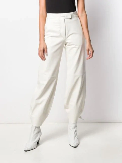 Shop Off-white Touch Strap Trousers In Neutrals