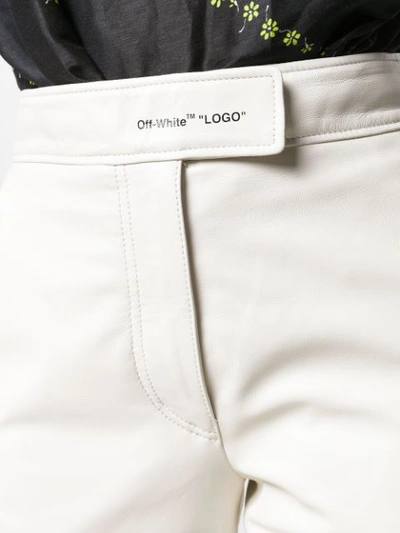 Shop Off-white Touch Strap Trousers In Neutrals