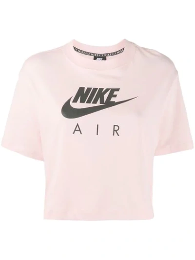 Shop Nike Contrast Logo T-shirt In Pink