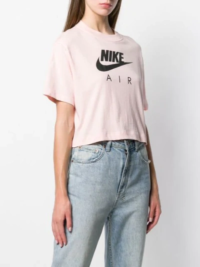 Shop Nike Contrast Logo T-shirt In Pink