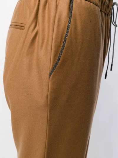 Shop Fabiana Filippi Drawstring Track Trousers In Neutrals