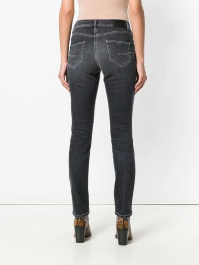 Shop Cambio Studded Pocket Slim-fit Jeans - Black