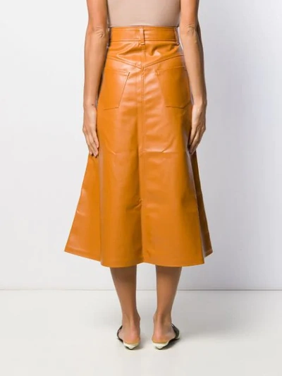 A.W.A.K.E. MODE FLARED MIDI SKIRT - 大地色