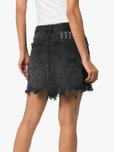 distressed mini skirt