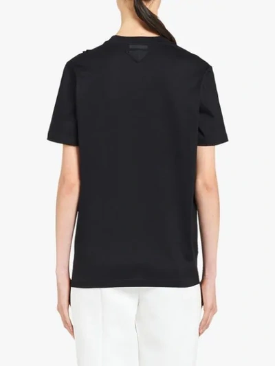 Shop Prada Thunder Rose T-shirt In Black