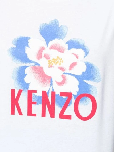 Shop Kenzo Floral Print T-shirt - White