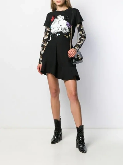 Shop Valentino Cloudy Lover Print T-shirt In Black