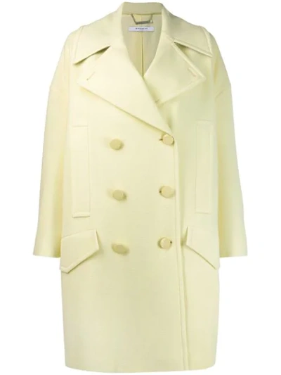 Shop Givenchy Oversized Peacoat In Yellow