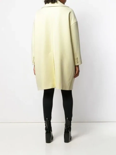 Shop Givenchy Oversized Peacoat In Yellow