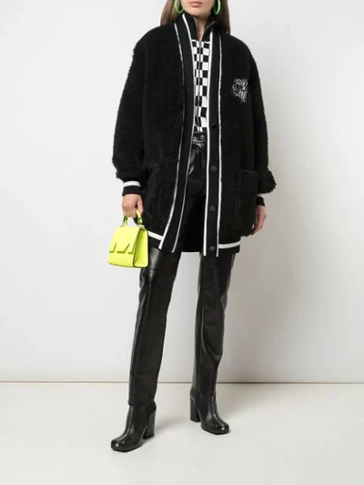 Shop Off-white Varsity Cardigan In Black