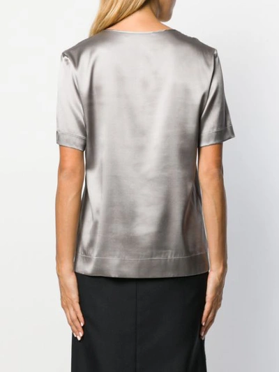Shop D-exterior Short-sleeved Blouse In Grey