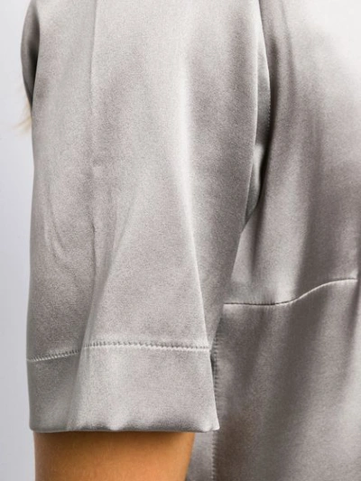 Shop D-exterior Short-sleeved Blouse In Grey
