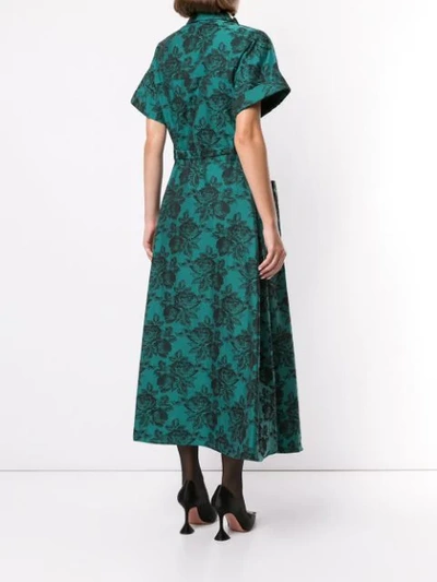 Shop Erdem Cypress Floral-print Dress In Green