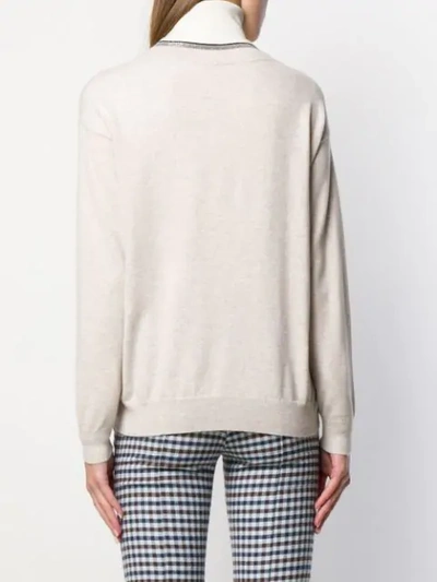 Shop Brunello Cucinelli Cashmere Cardigan In Neutrals