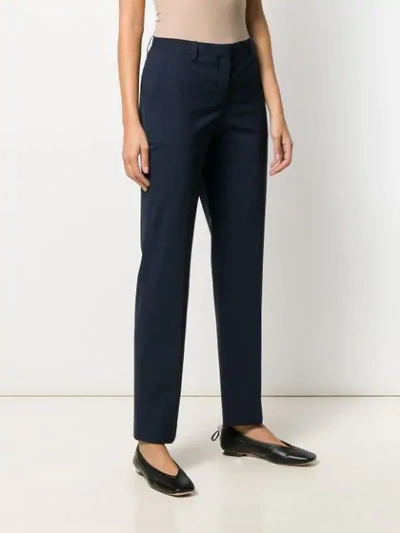 Shop Theory Straight Leg Trousers In Blue