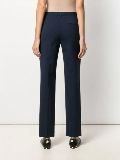 Shop Theory Straight Leg Trousers In Blue