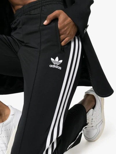 Shop Adidas Originals 3-stripe Logo Track Pants In Black