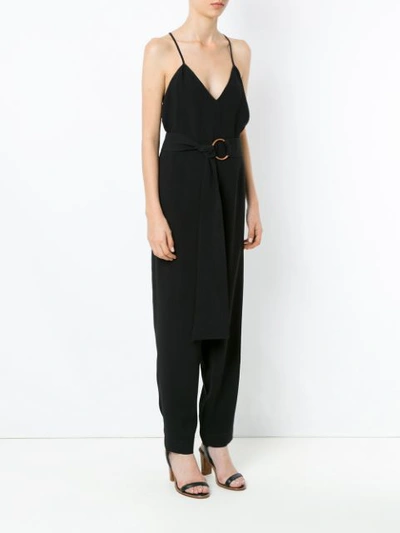 Shop Andrea Marques Belted Jumpsuit - Preto