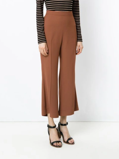 Shop Andrea Marques Flared Trousers - Capuccino