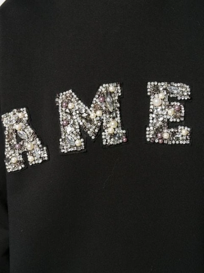 Shop Amen Long Embellished Sweater In 009 Black