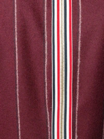 Shop Thom Browne Shadow Stripe Flannel Pencil Dress In Red