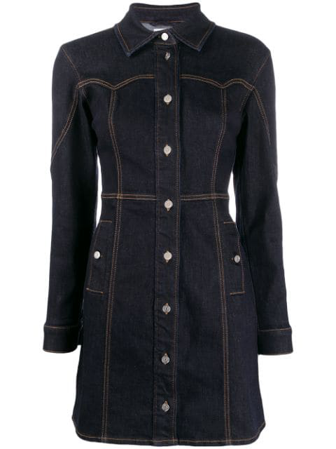 fitted denim shirt dress