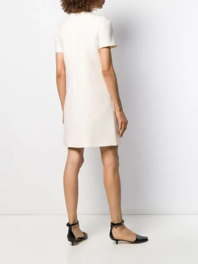 Shop Valentino Cosmos Bead Patch Mini Dress In Neutrals