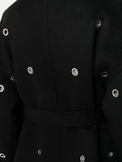 Shop P.a.r.o.s.h Eyelet Embellished Jacket In Black