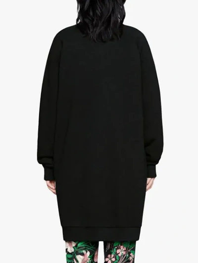 Shop Gucci Reversible Oversize Cardigan Sweatshirt In Black