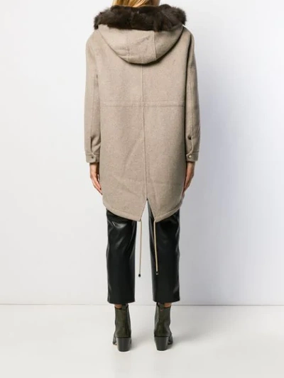 Shop Arma Wool Blend Parka In Neutrals