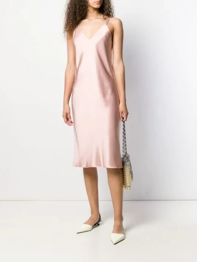 Shop Helmut Lang Double Strap Dress In Pink