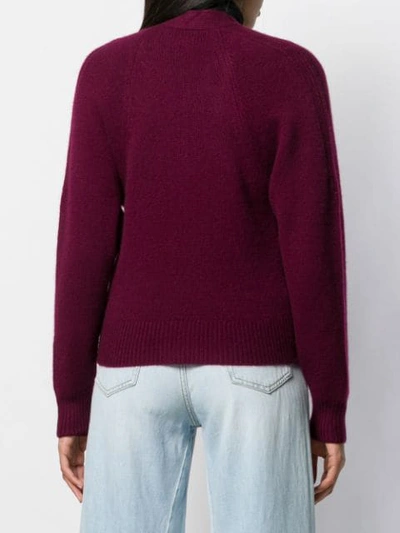 Shop Isabel Marant Cashmere Cardigan In Burgundy