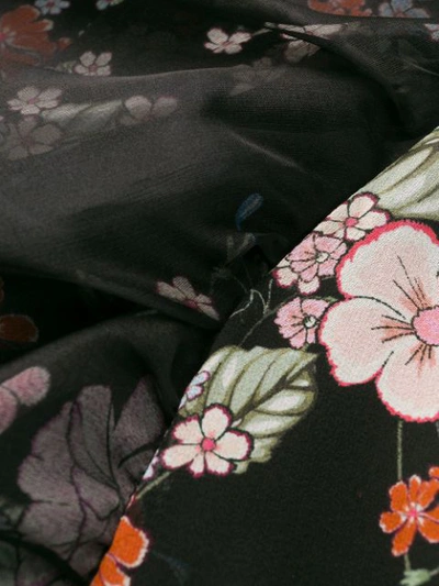 Shop Giambattista Valli Floral Print Peplum Skirt In Black
