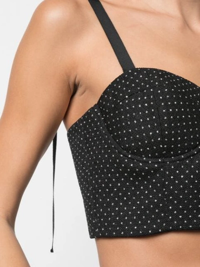 Shop Rosie Assoulin Polka Dot Bustier Top In 1