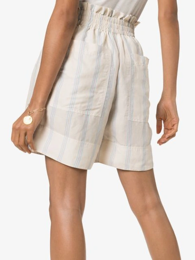 Shop 3x1 Madox Pleated Shorts In White