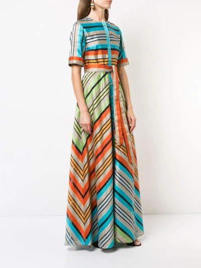 Shop Mary Katrantzou Long Striped Shirt Dress In Multicolour